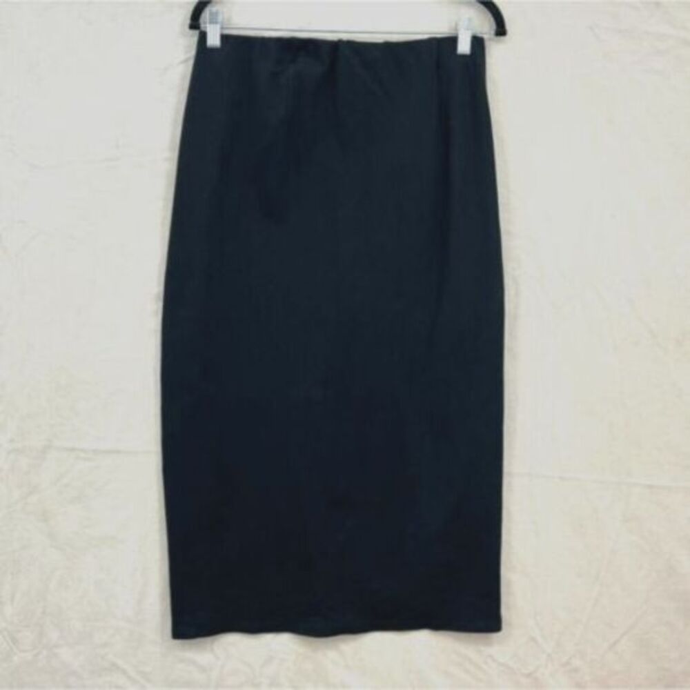 Cut Loose Midi Skirt Size M Lagenlook Minimalist Exposed Zip Tech Bodycon Fitted